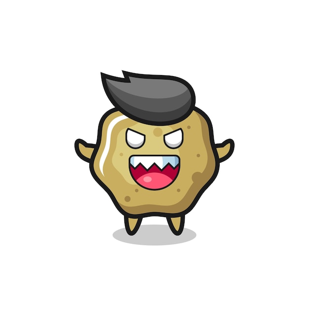 Ilustración del personaje de la mascota de los taburetes sueltos malvados, diseño de estilo lindo para camiseta, pegatina, elemento de logotipo