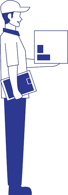 Ilustración del personaje masculino del mensajero sin rostro