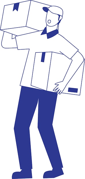 Ilustración del personaje masculino del mensajero sin rostro