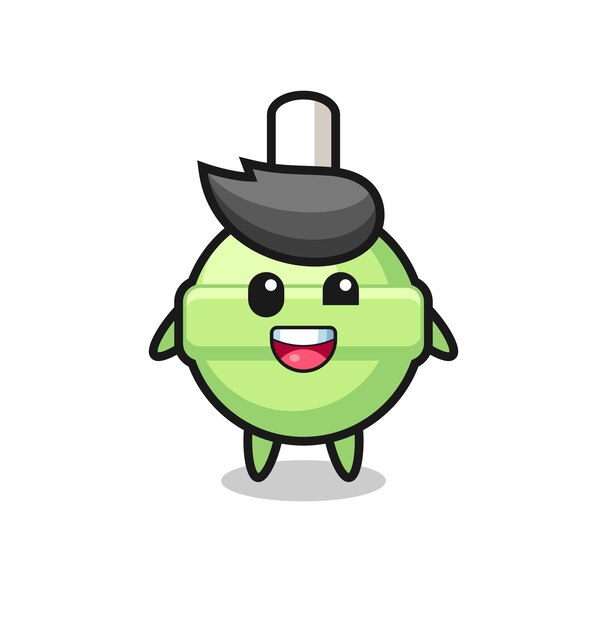 Ilustración de un personaje de piruleta con poses incómodas