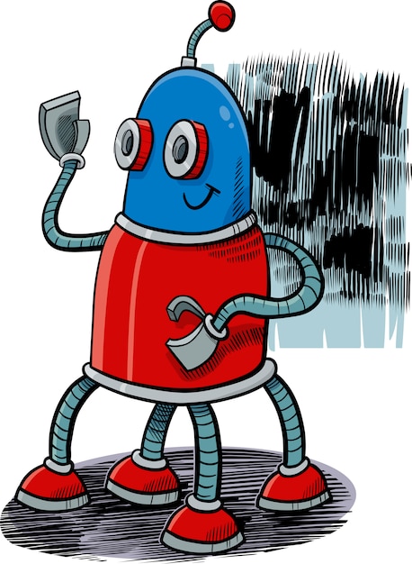 Ilustración de personaje robot