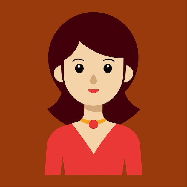 Ilustración del personaje vectorial de la actriz en estilo plano
