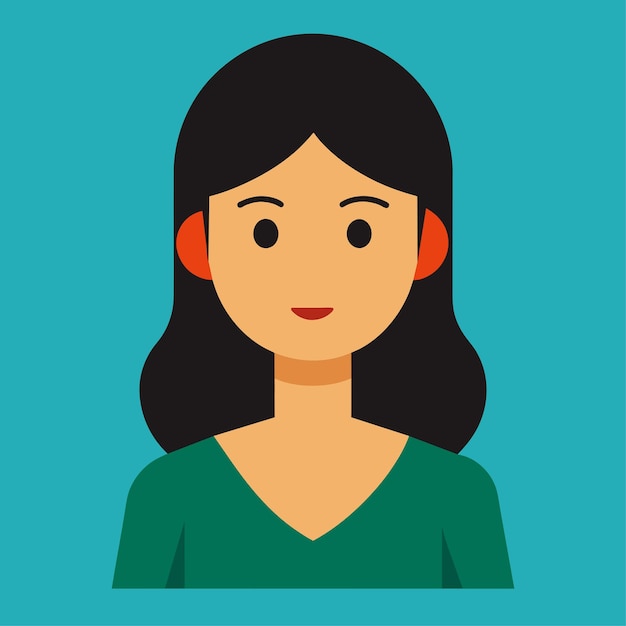 Ilustración del personaje vectorial de la actriz en estilo plano