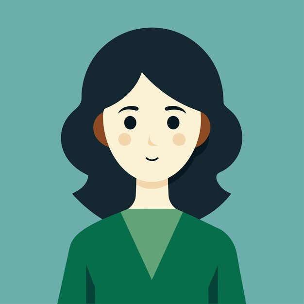 Ilustración del personaje vectorial de la actriz en estilo plano