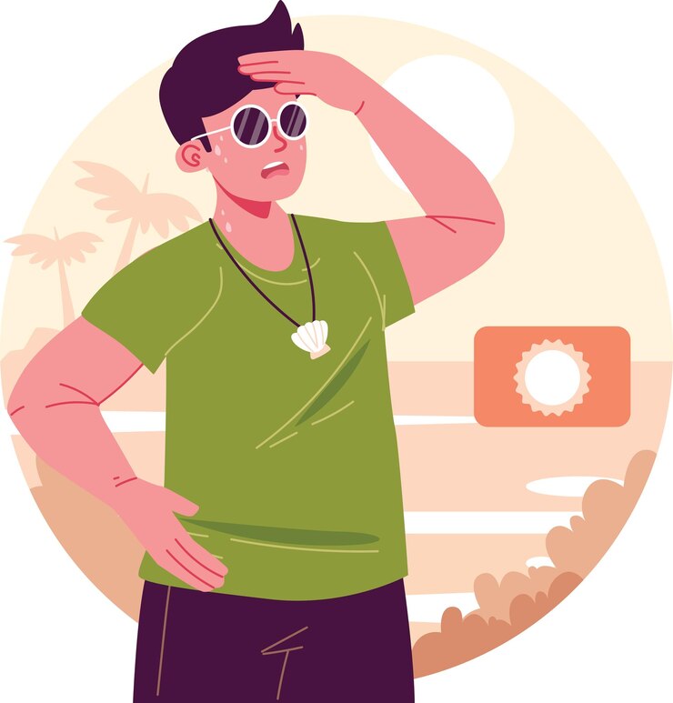 Ilustración del personaje de verano