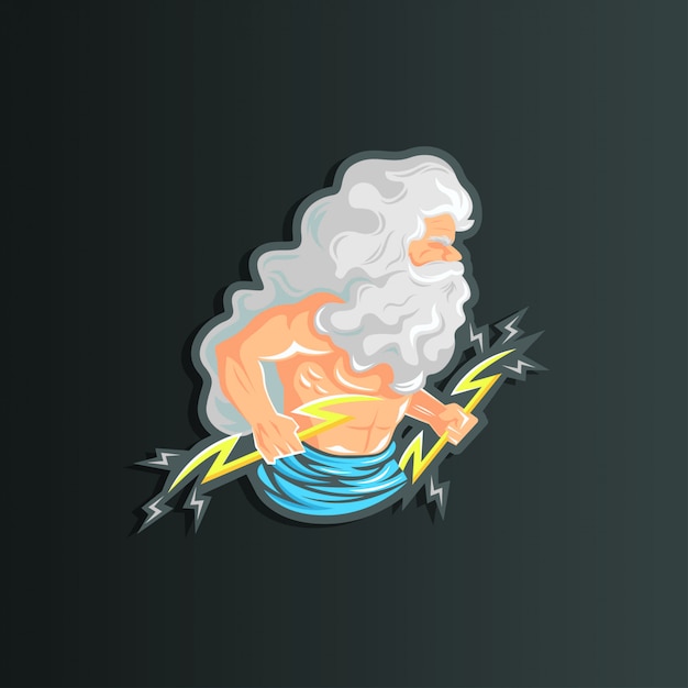 Vector ilustración del personaje zeus