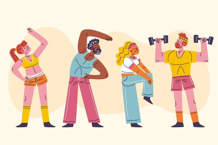Vector ilustración de personajes dibujados a mano