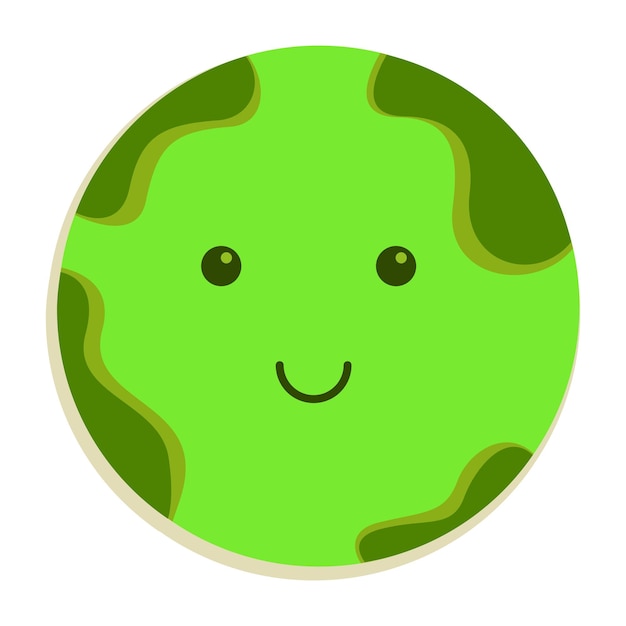 Ilustración de personajes de dibujos animados de Green Earth Vector adecuada para su colocación en go green conten