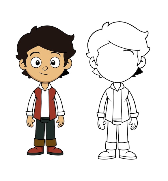 Ilustración de personajes de dibujos animados