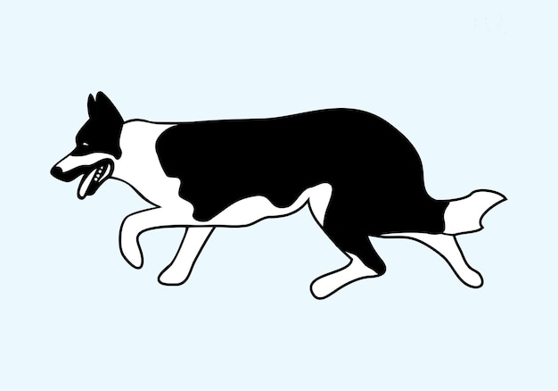 Vector ilustración de personajes de perros que caminan