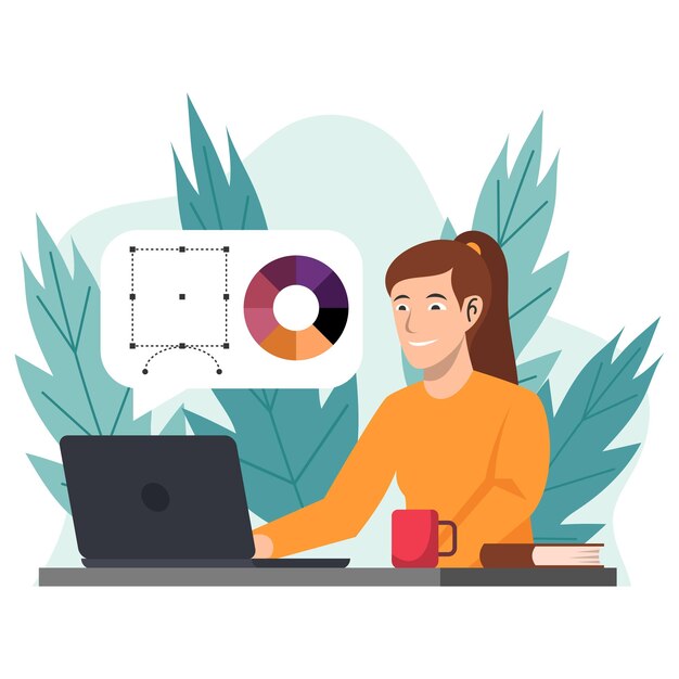 Ilustración de personas creativas