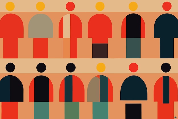 Ilustración personas de diferentes razas en defensa de los derechos humanos
