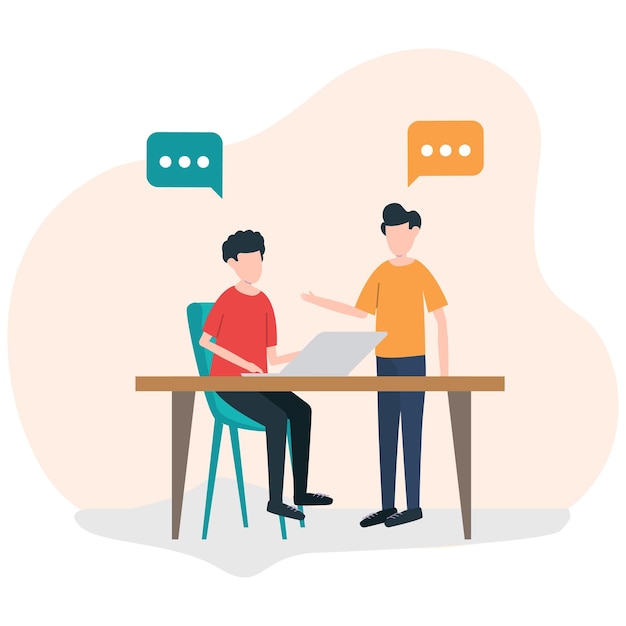 Ilustración de personas discutiendo