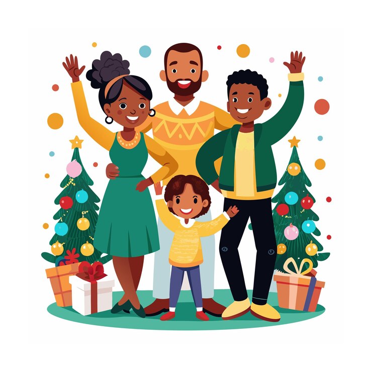 Vector ilustración de personas negras comprando