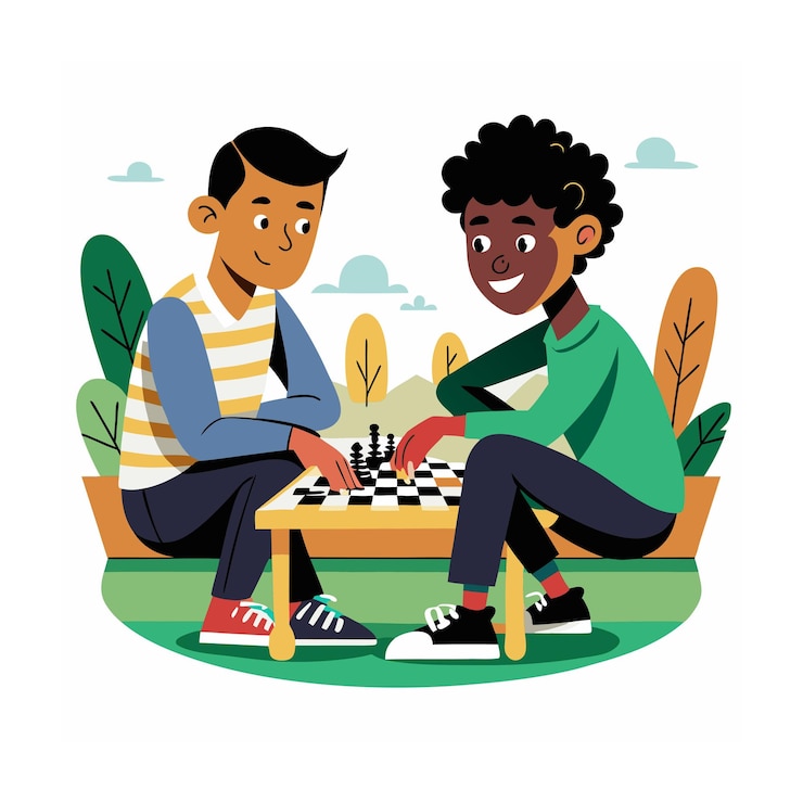 Vector ilustración de personas negras felices