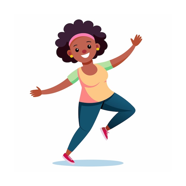 Ilustración de personas negras felices