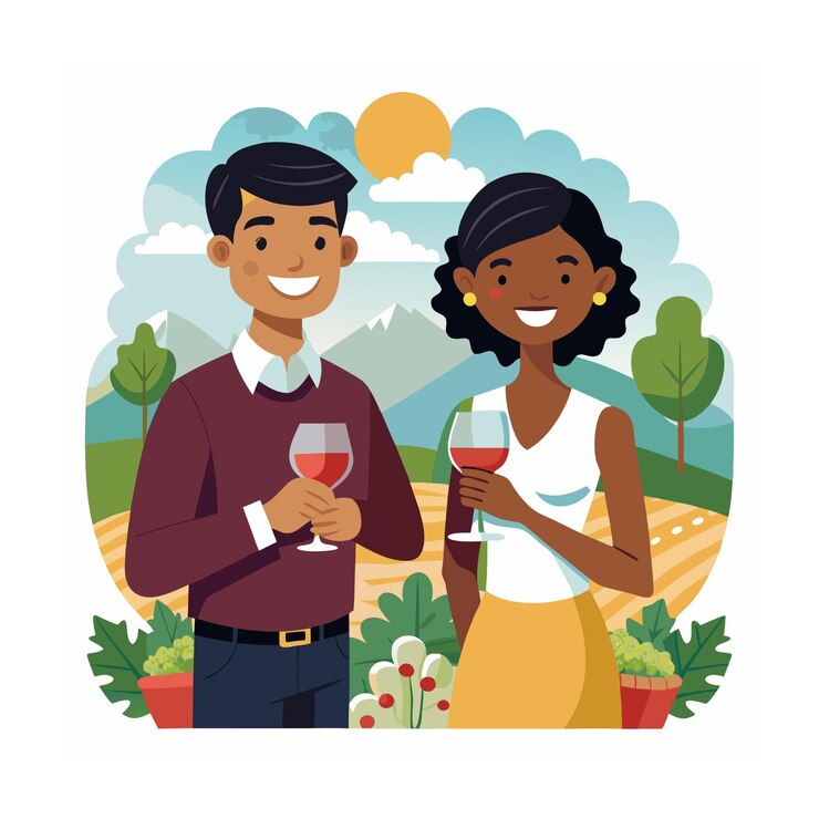 Vector ilustración de personas negras felices
