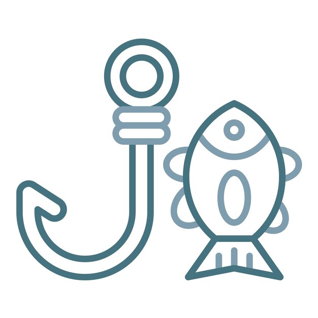 Ilustración de la pesca del cebo plano