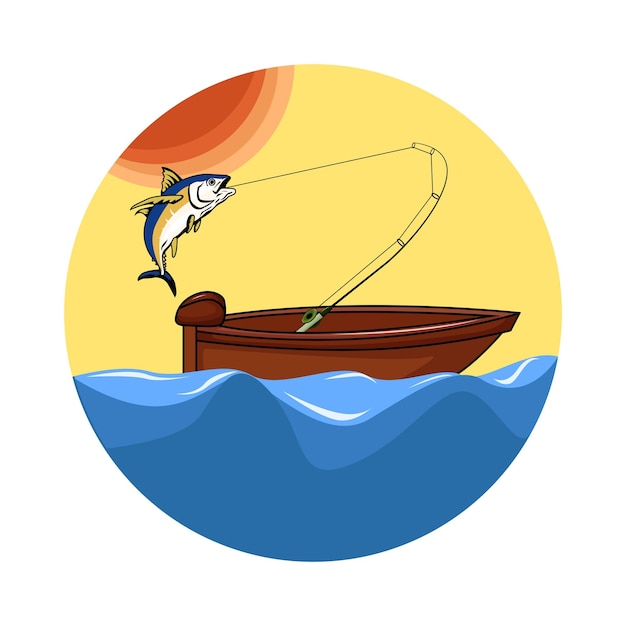 Ilustración de la pesca