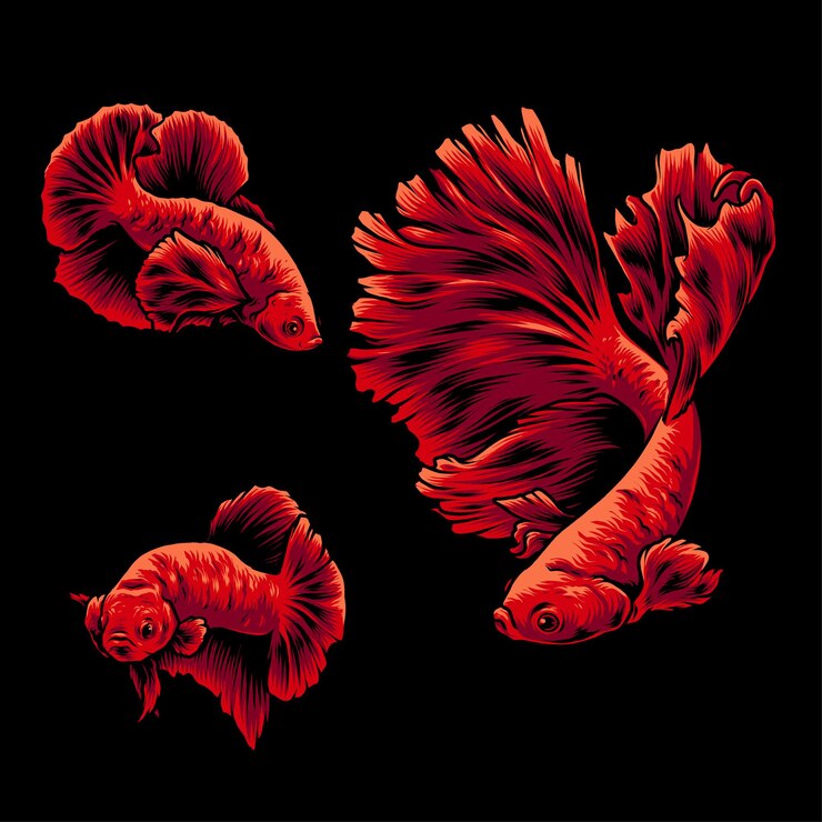Ilustración de pez Betta