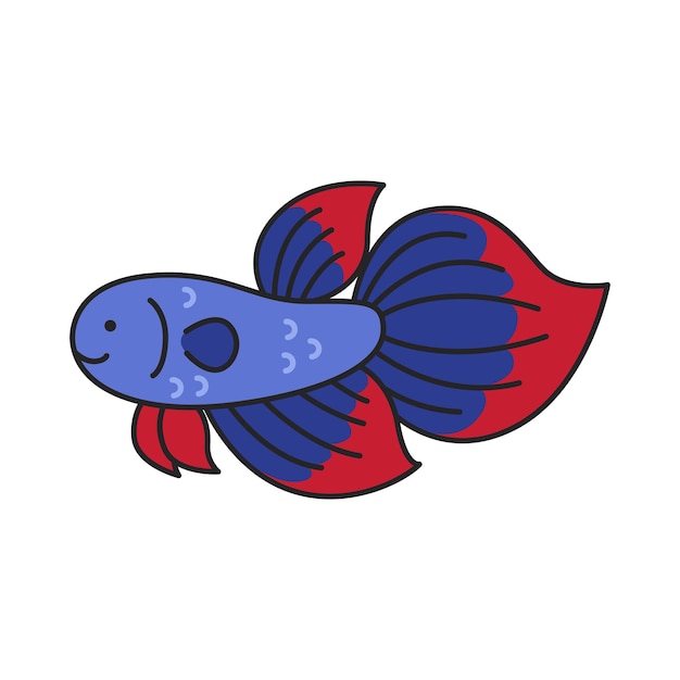 Ilustración de pez Betta