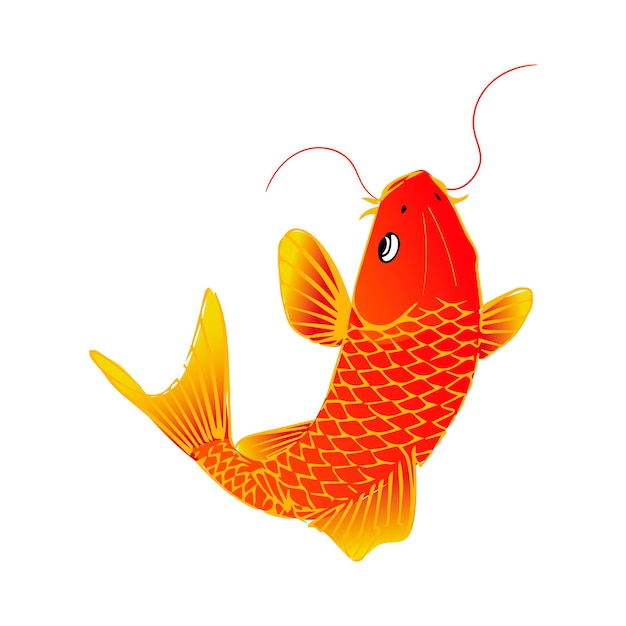 Ilustración de un pez Koi vibrante