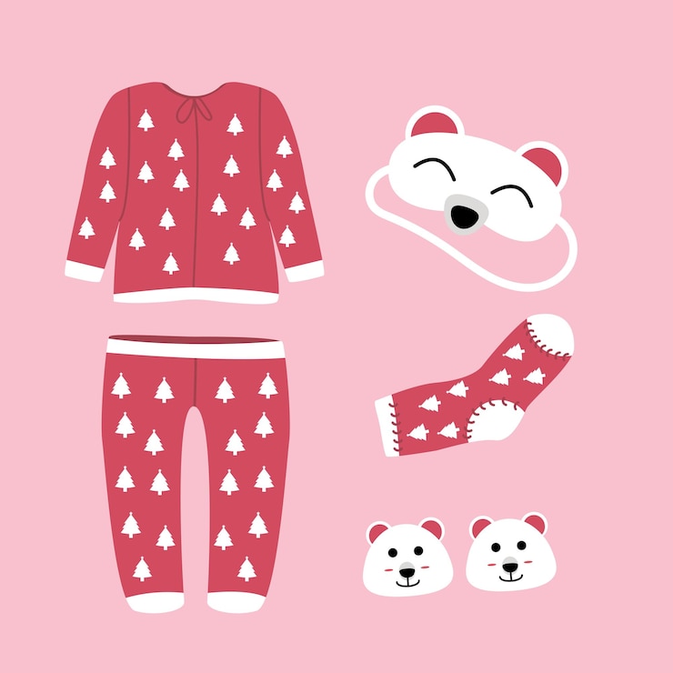 Vector ilustración del pijama de navidad