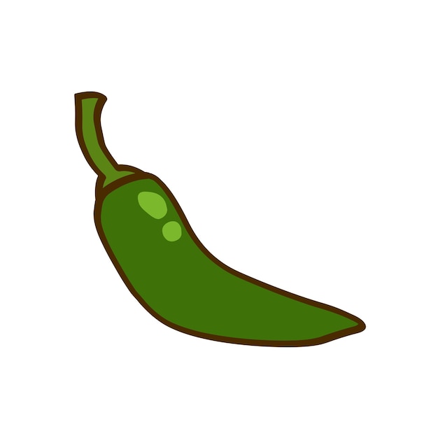Ilustración de pimienta picante dibujada a mano