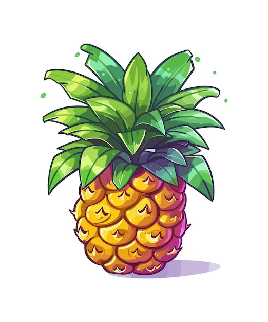 ilustración de piña de verano tropical piña de verano tropical Vector