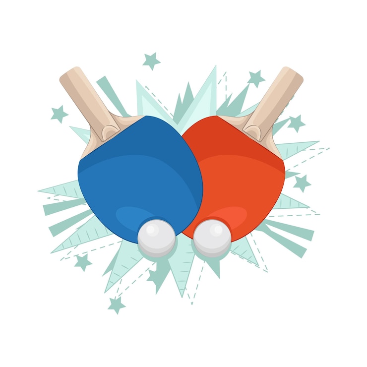 Vector ilustración del ping-pong