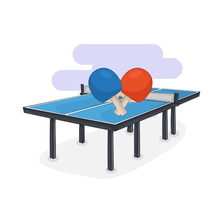 Vector ilustración del ping-pong