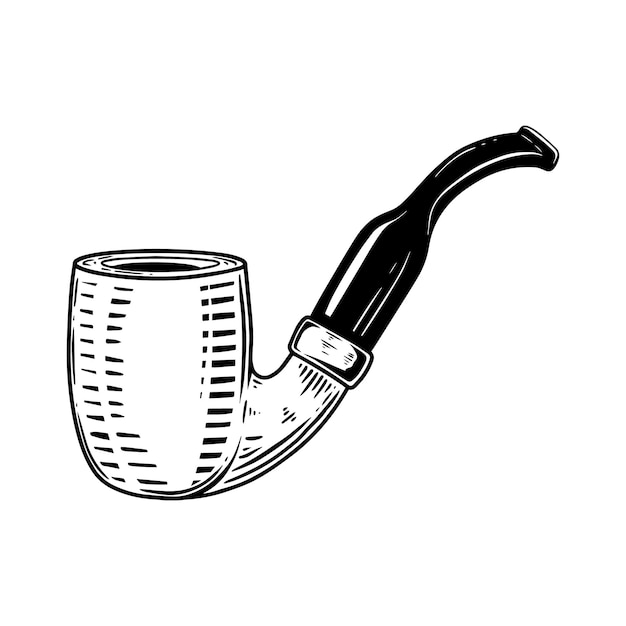 Ilustración de pipa para fumar Elemento de diseño para logotipo etiqueta signo emblema cartel Ilustración vectorial
