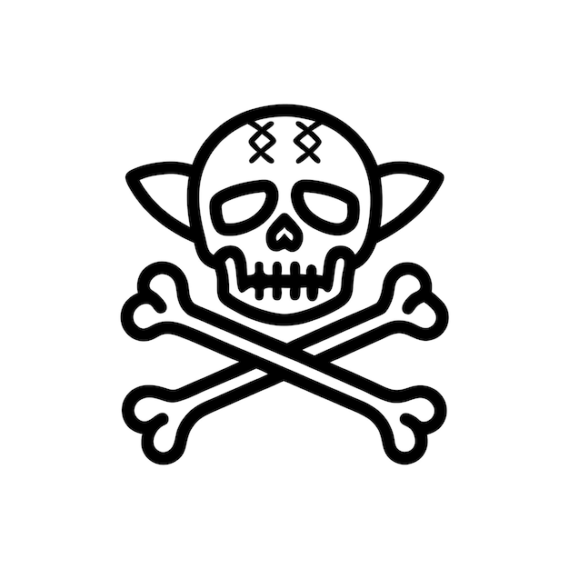 Ilustración de piratas zombies horror espeluznante de halloween dibujos animados cráneo fantasma asombroso
