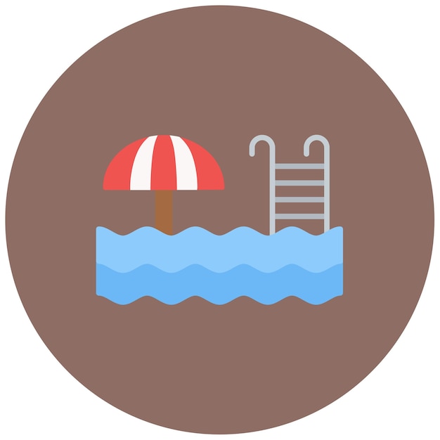 Ilustración de una piscina plana
