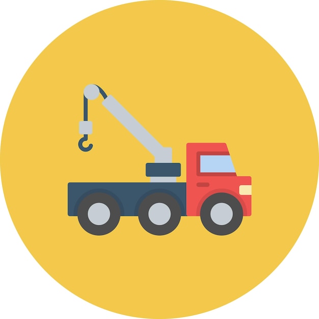 Vector ilustración del piso de crane turck