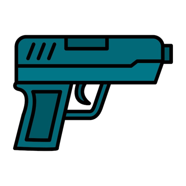 Ilustración de la pistola plana