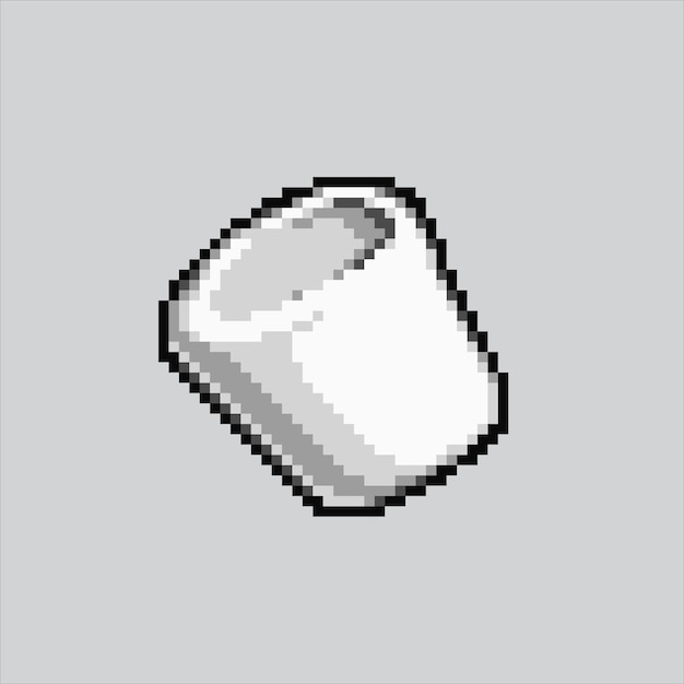 Ilustración de pixel art Marshmallow Pixelado Marshmallow Marshmallow pixelado para el juego