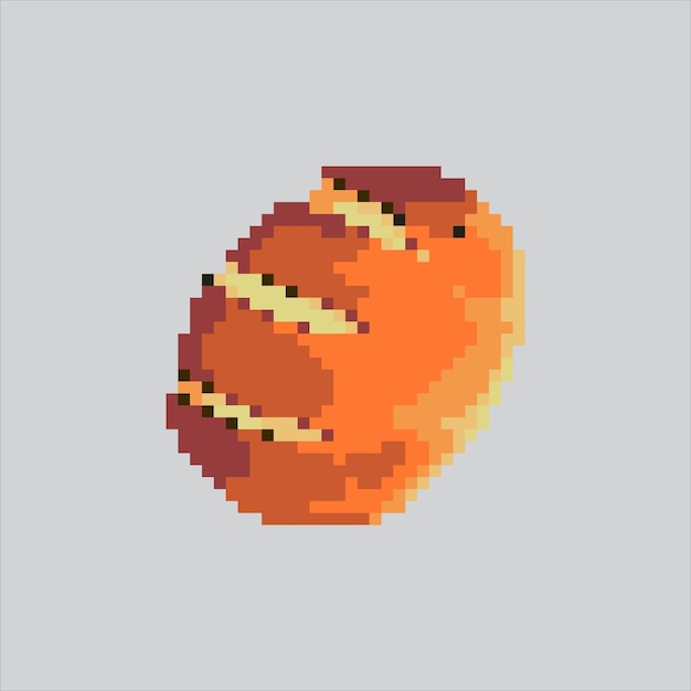Ilustración de pixel art Pan pixelado Pan de comestibles Pan pixelado para el juego de pixel art e ic