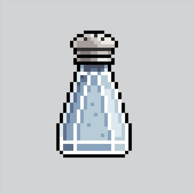 Ilustración de pixel art Sal pixelada Sal cocina Sal especia pixelada para el juego de pixel art