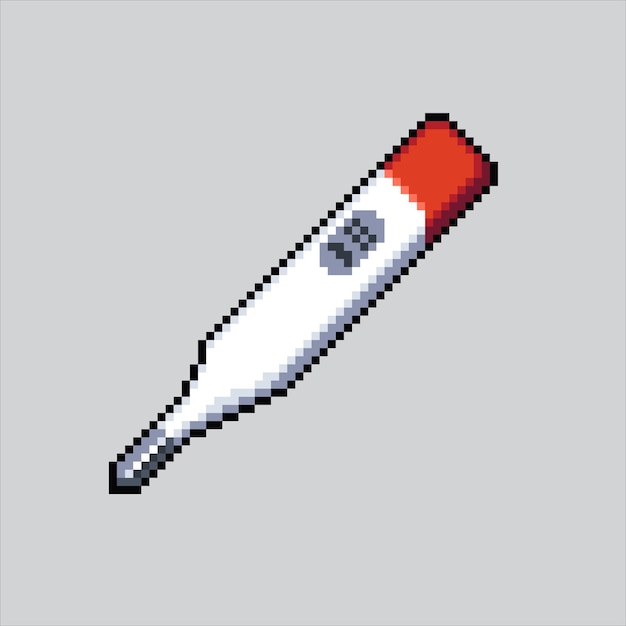 Ilustración de pixel art Termómetro Termómetro pixelado Termómetro médico Termómetro de salud Juego de píxeles