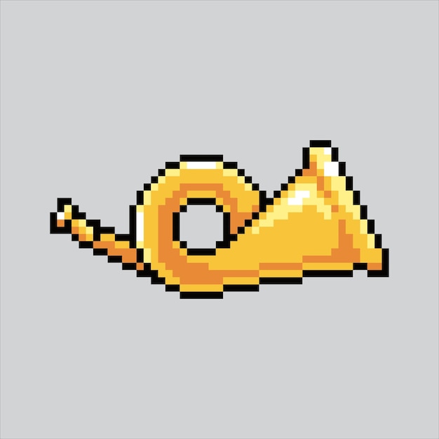 Ilustración de pixel art Trompeta Trompeta pixelada Icono de música de trompeta pixelado para el pixel art