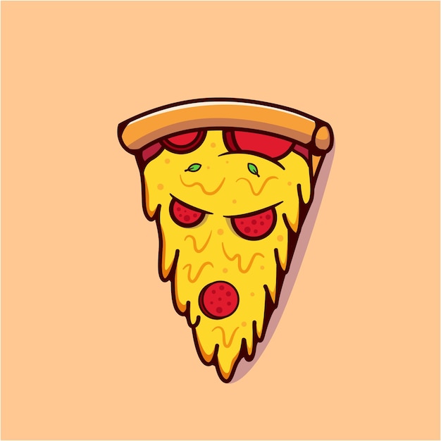 Ilustración de la pizza dibujada a mano