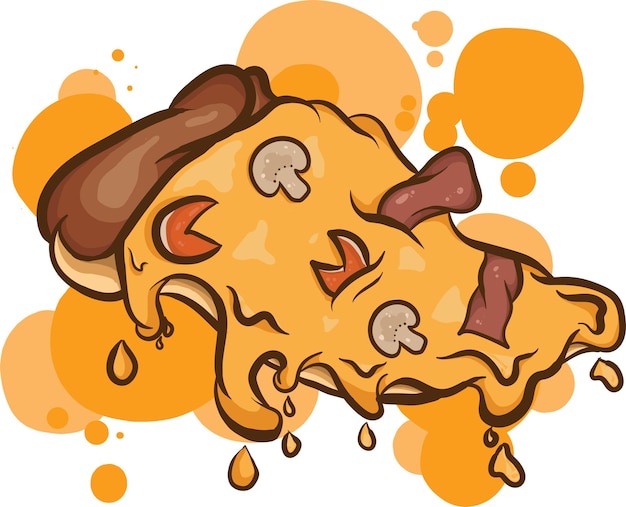 ilustración de pizza de mozzarella