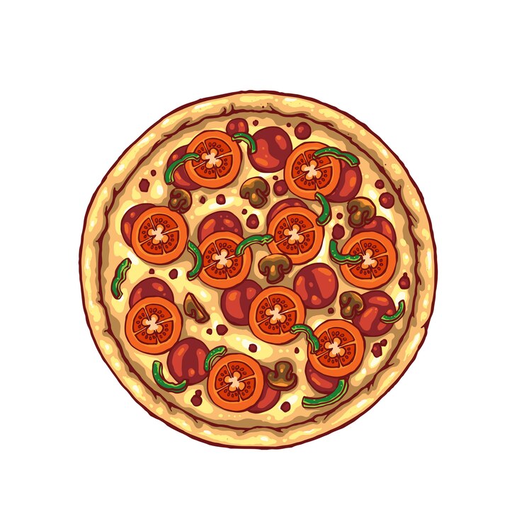 ilustración de pizza