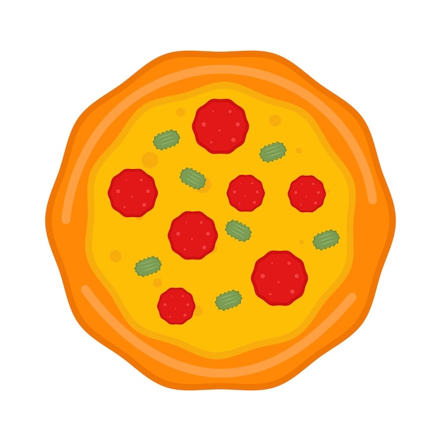 Ilustración de una pizza