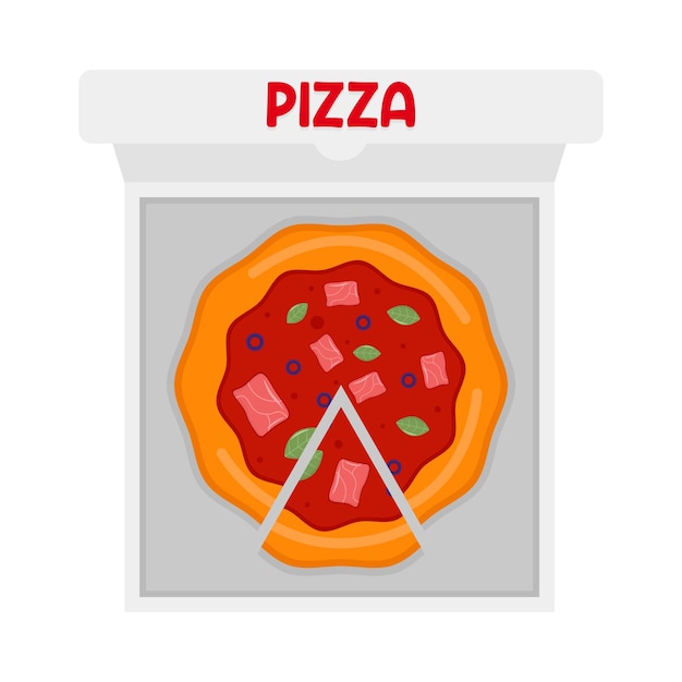 Vector ilustración de una pizza