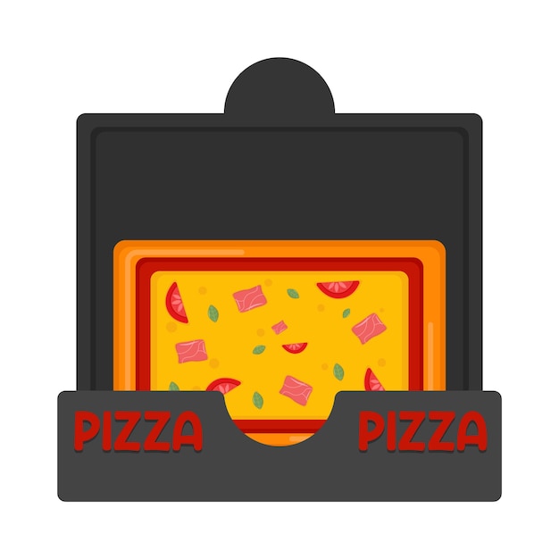 Vector ilustración de una pizza