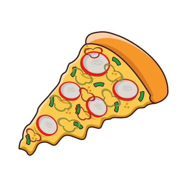 Ilustración de una pizza