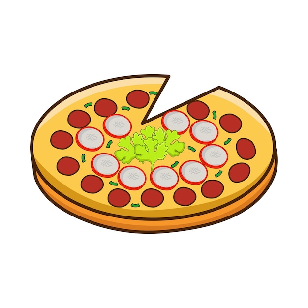 Ilustración de una pizza