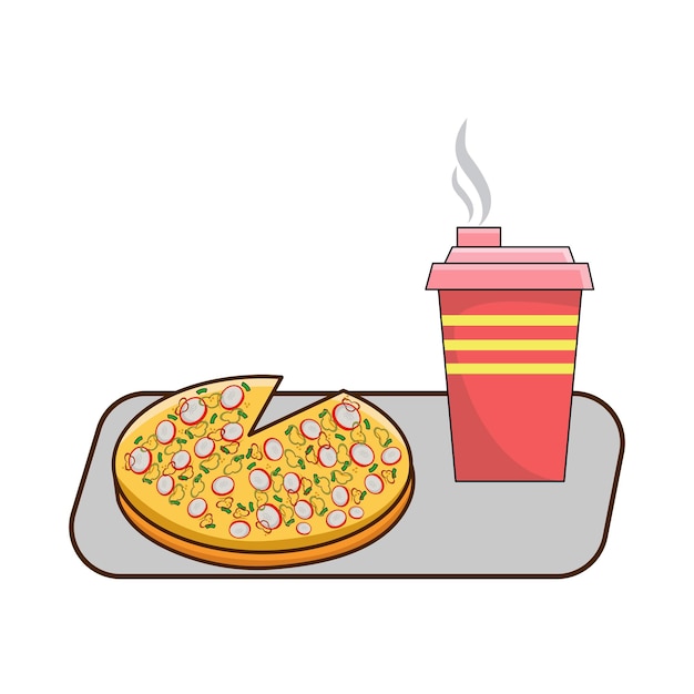 Ilustración de una pizza